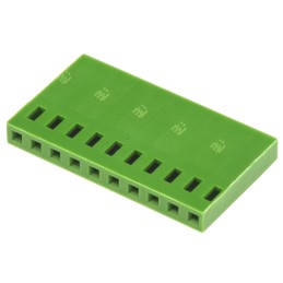 10 pcs - TE Connectivity, AMPMODU MOD IV Female Connector Housing, 2.54mm Pitch, 10 Way, 1 Row