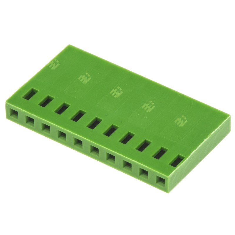 10 pcs - TE Connectivity, AMPMODU MOD IV Female Connector Housing, 2.54mm Pitch, 10 Way, 1 Row