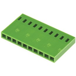 10 pcs - TE Connectivity, AMPMODU MOD IV Female Connector Housing, 2.54mm Pitch, 10 Way, 1 Row