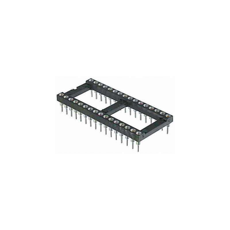 14 pcs - Winslow 2.54mm Pitch Vertical 28 Way, Through Hole Turned Pin Open Frame IC Dip Socket, 3A