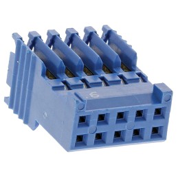 10 pcs - TE Connectivity, AMPMODU HE14 Female Connector Housing, 2.54mm Pitch, 10 Way, 2 Row