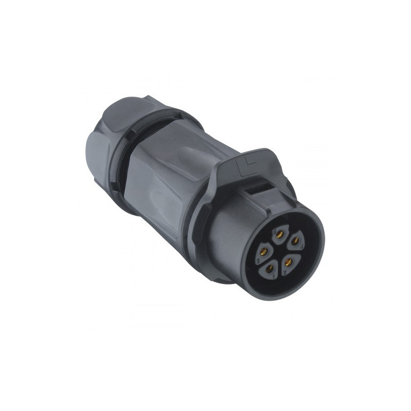 1 pcs - Lumberg Circular Connector, 4 Contacts, Cable Mount, Socket, Female, IP67, 02 Series