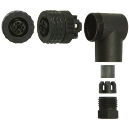 1 pcs - Telemecanique Sensors Circular Connector, 4 Contacts, Cable Mount, M12 Connector, Socket, Female, IP67, XZCC Series