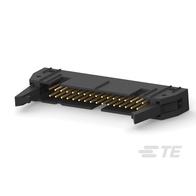 1 pcs - TE Connectivity AMP-LATCH Series Straight Through Hole PCB Header, 34 Contact(s), 2.54mm Pitch, 2 Row(s), Shrouded