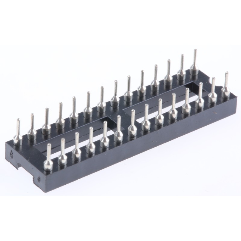 14 pcs - Winslow 2.54mm Pitch Vertical 28 Way, Through Hole Turned Pin Open Frame IC Dip Socket, 5A