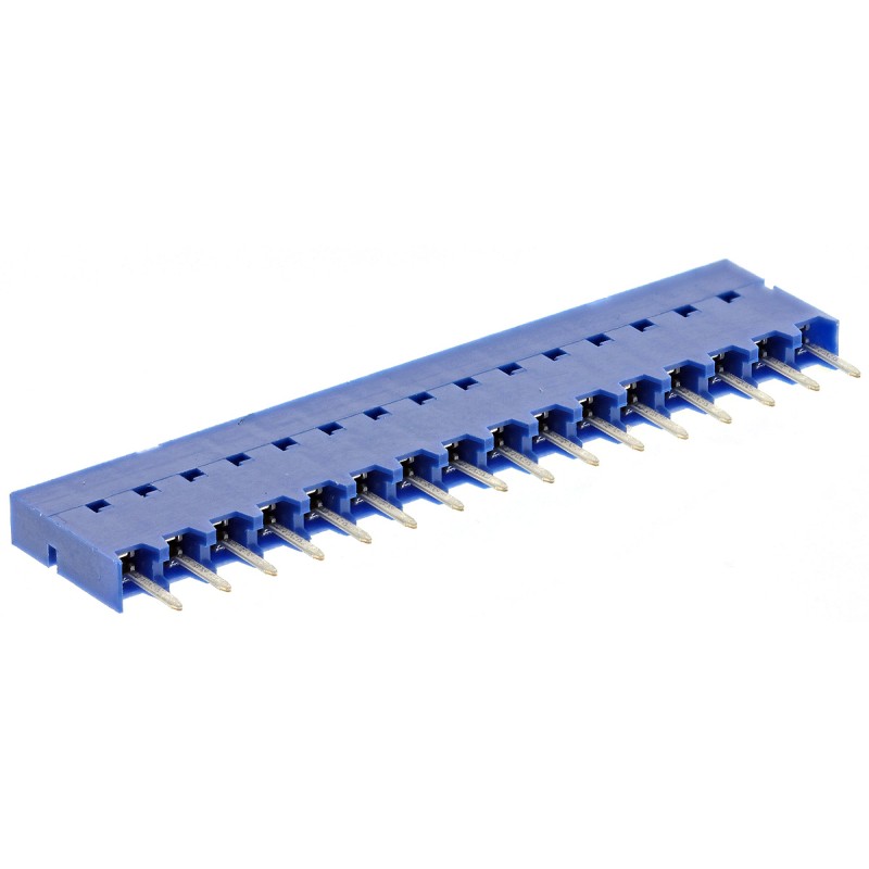 14 pcs - Amphenol Communications Solutions Dubox Series Straight Through Hole Mount PCB Socket, 16-Contact, 1-Row, 2.54mm Pitch