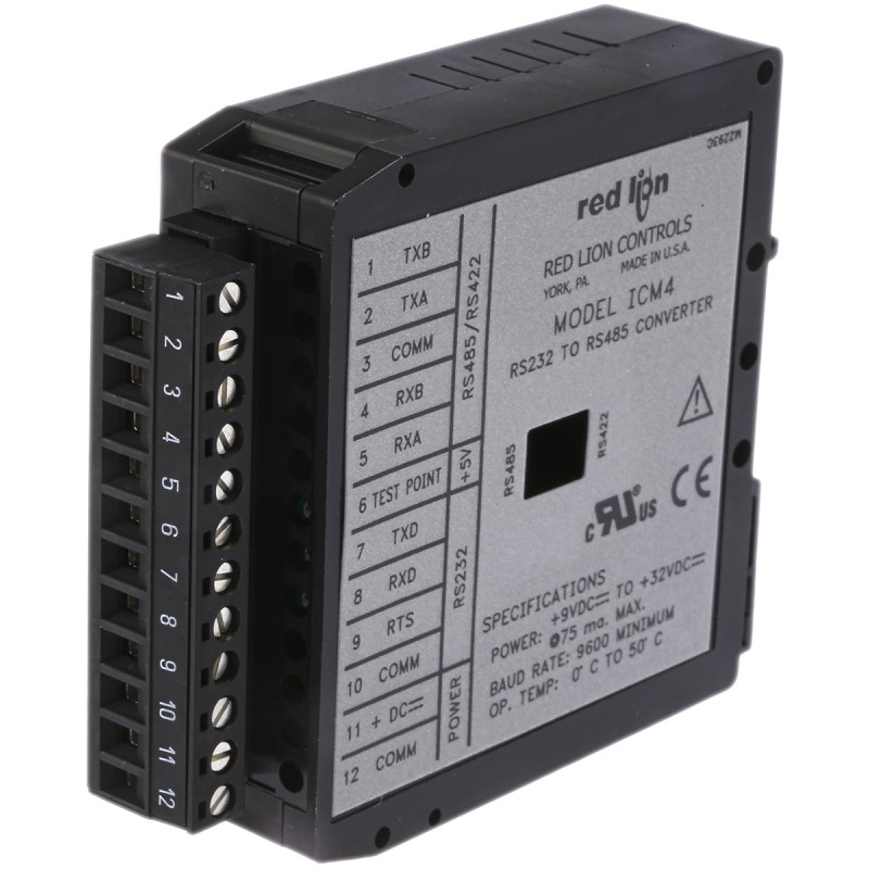 1 pcs - Red Lion MINI MCR-SL-2CP-I-I-SP Series Signal Conditioner, RS-232 Input, RS-422, RS-485 Output, 9 - 32V dc Supply