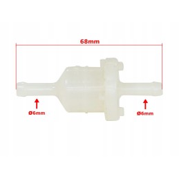 White fuel filter 6mm
