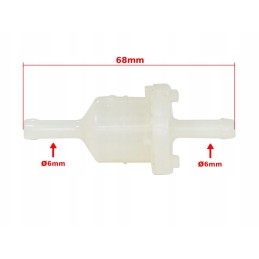 White fuel filter 6mm