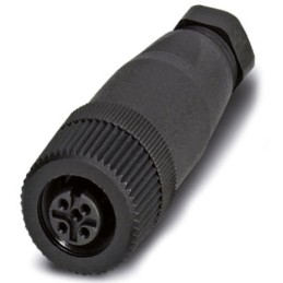 1 pcs - Phoenix Contact Circular Connector, 4 Contacts, Cable Mount, M12 Connector, Socket, Male, IP67, SACC Series