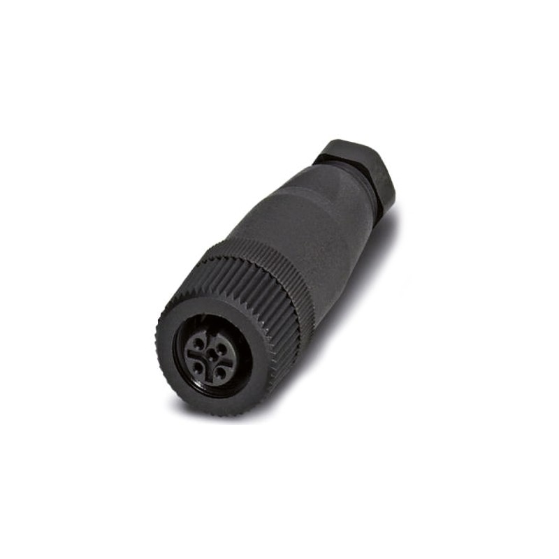 1 pcs - Phoenix Contact Circular Connector, 4 Contacts, Cable Mount, M12 Connector, Socket, Male, IP67, SACC Series