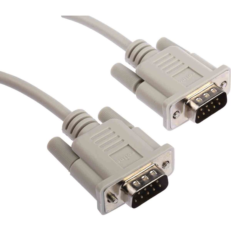 1 pcs - Roline Male 9 Pin D-sub to Male 9 Pin D-sub Serial Cable, 1.8m