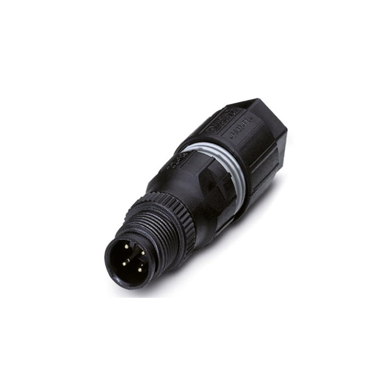 1 pcs - Phoenix Contact Circular Connector, 4 Contacts, Cable Mount, M12 Connector, Plug, Female, IP65, IP67, SACC Series