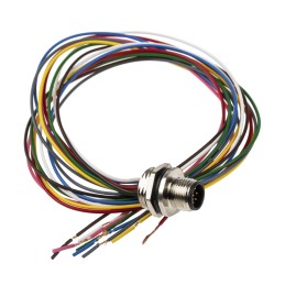 1 pcs - RS PRO Circular Connector, 8 Contacts, Front Mount, M12 Connector, Plug, Male, IP67