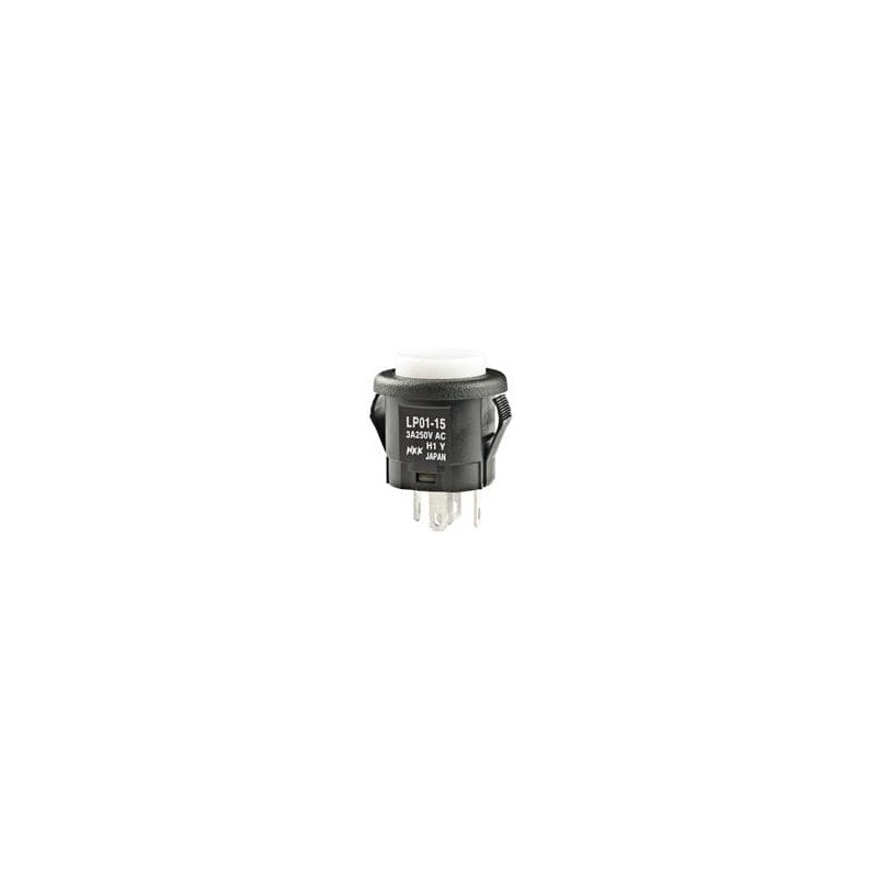 1 pcs : LP0115CMKW015DB - Pushbutton Switches SPDT ON-(ON) 3A AMB ILLUM SNAP-IN MOUNT