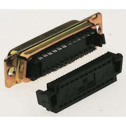 1 pcs - ITT Cannon Speedy D 9 Way Right Angle Cable Mount D-sub Connector Socket, 1.27mm Pitch