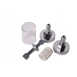 Aluminum and glass fuel filter cross atv quad