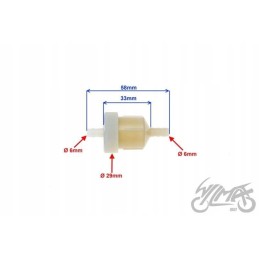 Removable fuel filter with mesh, pack of 10, motogeneric
