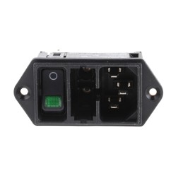 1 pcs - Schurter C14 Panel Mount IEC Connector Male, 10A, 250 V