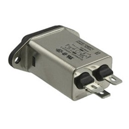 1 pcs - Schaffner 15A, 250 V ac Male Flange Mount IEC Inlet Filter FN9222R-15-06, Faston