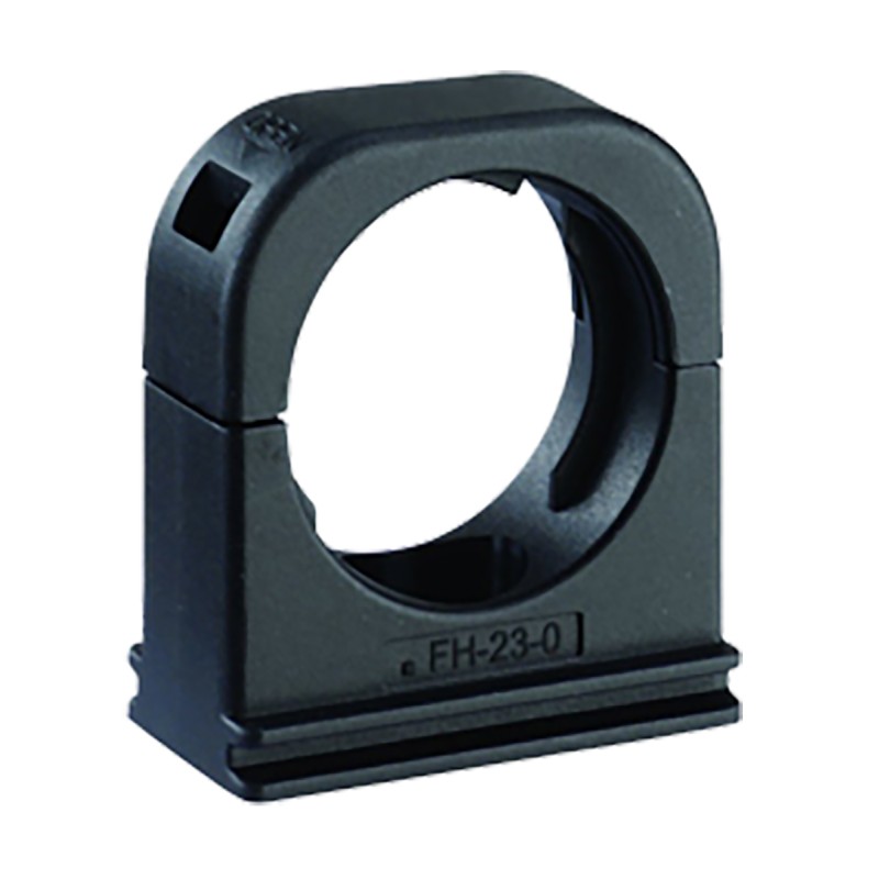 4 pcs - Kopex Conduit Clip, Conduit Fitting, 20mm Nominal Size, Nylon 12, Black