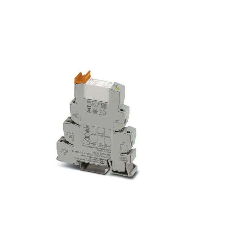 10 pcs - Phoenix Contact PLC-RSC-230AC/21-21/SO46/HI Series Relay Module, DIN Rail Mount, 60V dc Coil, DPDT, 6A Load