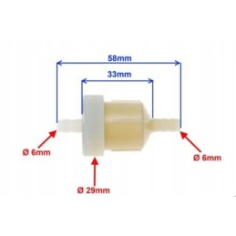 Fuel filter Romet Junak Barton scooter