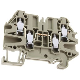 10 pcs - Wieland WT 4 D2/2 Series Grey Feed Through Terminal Block, Single-Level, Screw Termination, ATEX