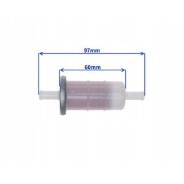 Fuel filter, paper insert, 8mm, for Honda Yamaha Kawa
