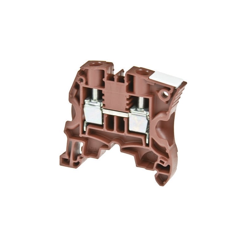 10 pcs - Entrelec ZS6 Series Brown Feed Through Terminal Block, 6mm², Double-Level, Screw Termination, ATEX