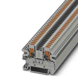 10 pcs - Phoenix Contact PTV Series Grey Feed Through Terminal Block, 0.14 - 2.5mm², Single-Level, Push In Termination,