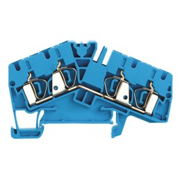 10 pcs - Weidmuller Z Series Blue Feed Through Terminal Block, Single-Level, Clamp Termination