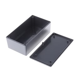 1 pcs - Hammond 1591 Series Black ABS Enclosure, IP54, Black Lid, 152 x 81 x 46mm