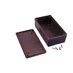 1 pcs - Hammond 1591 Series Black ABS Enclosure, IP54, Black Lid, 152 x 81 x 46mm