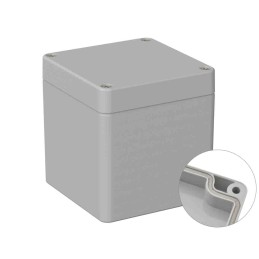 1 pcs - RS PRO Grey ABS General Purpose Enclosure, IP66, IK07, Grey Lid, 80 x 82 x 85mm