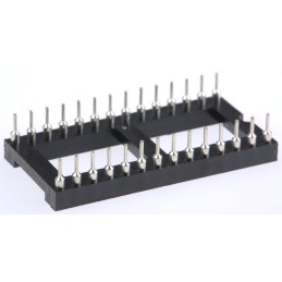 10 pcs - ASSMANN WSW 2.54mm Pitch Vertical 28 Way, Through Hole Turned Pin Open Frame IC Dip Socket, 3A