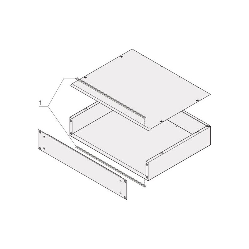1 pcs - nVent SCHROFF Stainless Steel Subrack