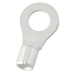 100 pcs - RS PRO Uninsulated Ring Terminal, 8.4mm Stud Size, 4mm² to 6mm² Wire Size