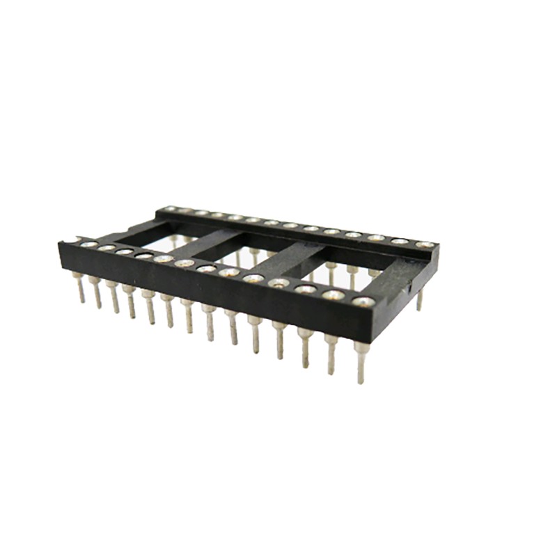 17 pcs - RS PRO 2.54mm Pitch 28 Way, Through Hole Turned Pin IC Dip Socket, 3A