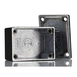 1 pcs - Hammond 1590 Series Black Die Cast Aluminium Enclosure, IP54, Flanged, Black Lid, 53 x 38 x 31mm