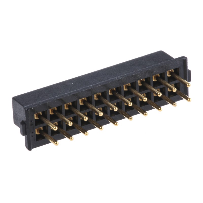 1 pcs - HARWIN M80 Series Straight Through Hole Mount PCB Socket, 20-Contact, 2-Row, 2mm Pitch, Solder Termination