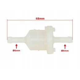 White fuel filter 6mm