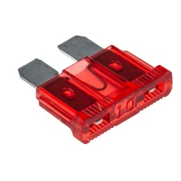 10 pcs - RS PRO 10A Red Blade Car Fuse, 32V dc