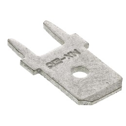 100 pcs - Molex Uninsulated Male Spade Connector, PCB Tab, 6.35 x 0.81mm Tab Size