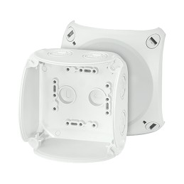 1 pcs - HENSEL ENYCASE DK Series Grey Polycarbonate Junction Box, 104 x 104 x 70mm