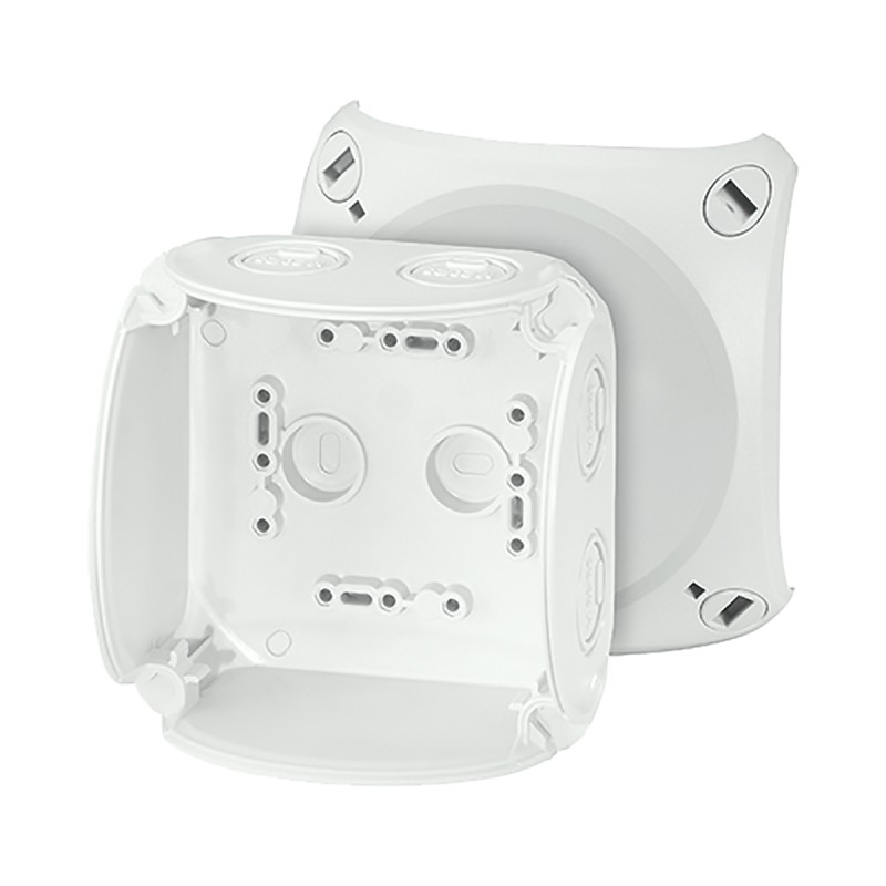 1 pcs - HENSEL ENYCASE DK Series Grey Polycarbonate Junction Box, 104 x 104 x 70mm