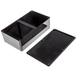 1 pcs - CAMDENBOSS 2000 Series Black ABS Enclosure, IP54, Black Lid, 190 x 110 x 60mm