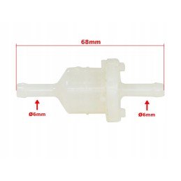 White fuel filter 6mm