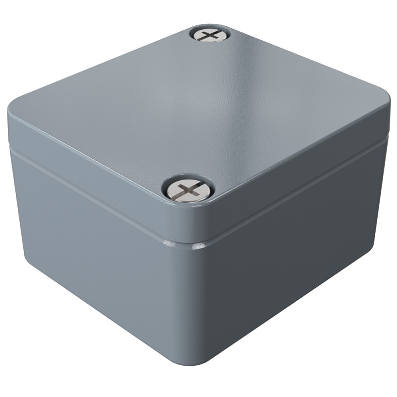 1 pcs - Rose Aluminium Standard Series Grey Die Cast Aluminium Enclosure, IP66, IK09, Grey Lid, 50 x 45 x 30mm