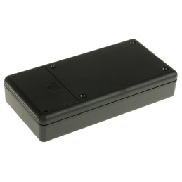1 pcs - Hammond 1599 Series Black Flame Retardant ABS Handheld Enclosure, Integral Battery Compartment, IP54, 130 x 65 x 25mm